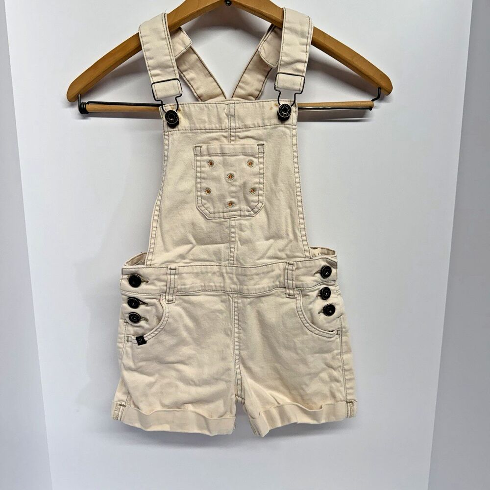 Vintage Pietro By Piers Magic Dreams Girls Size 10 Cream Daisy Shortalls